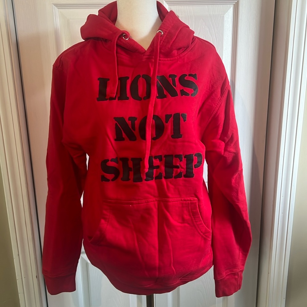 Lions Not Sheep S Red Hoodie